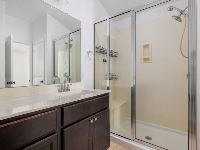 402 Crater Lake Dr, Pflugerville, TX 78660 - bathroom featuring a shower stall and vanity