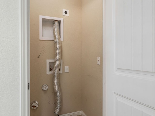 402 Crater Lake Dr, Pflugerville, TX 78660 - laundry room featuring hookup for an electric dryer and washer hookup