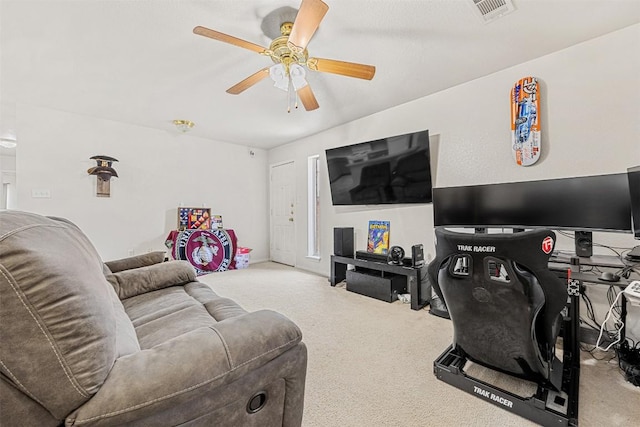 308 Janelle Drive A And B, Copperas Cove, TX 76522 - carpeted living room with a ceiling fan