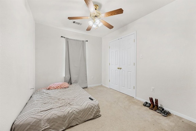 308 Janelle Drive A And B, Copperas Cove, TX 76522 - carpeted bedroom featuring a ceiling fan and a closet