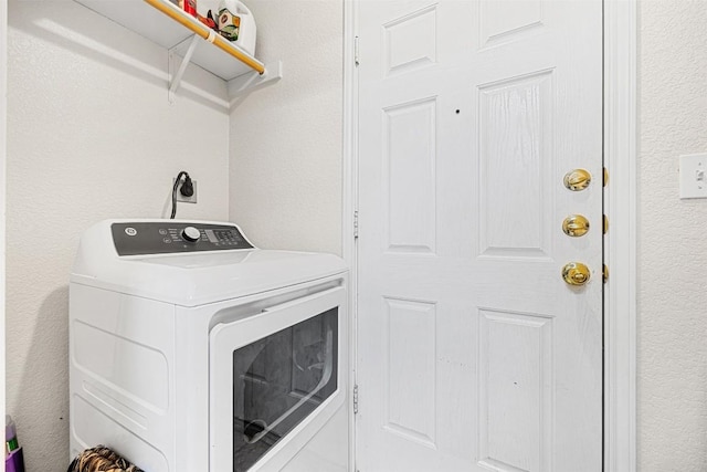308 Janelle Drive A And B, Copperas Cove, TX 76522 - washroom with electric dryer hookup and a textured wall