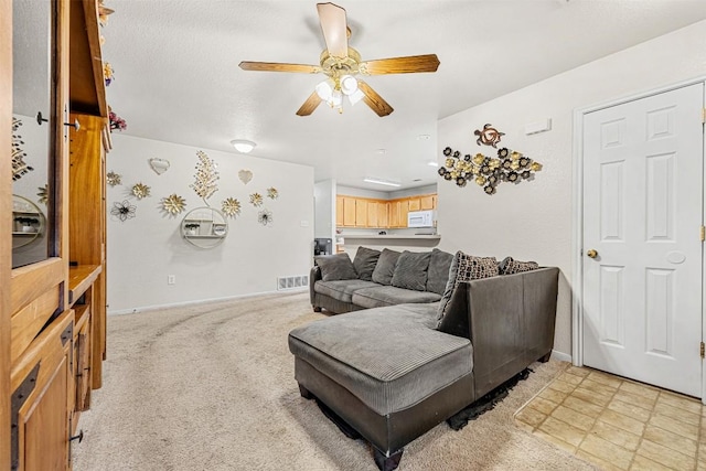 308 Janelle Drive A And B, Copperas Cove, TX 76522 - living area featuring a ceiling fan and baseboards
