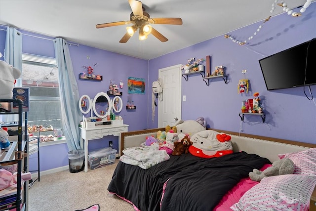 2000 Holly Springs Dr, Taylor, TX 76574 - carpeted bedroom featuring a ceiling fan