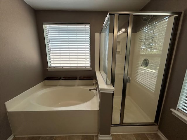 125 Lilly Crk, Boerne, TX 78006 - bathroom with a bath and a stall shower