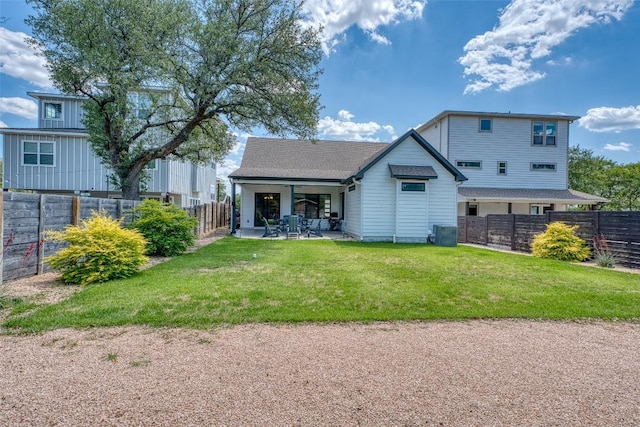 rear view of property with a patio area
