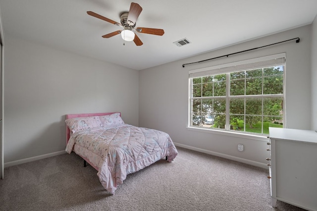 4308 Canyon Glen Cir, Austin, TX 78732 - bedroom featuring baseboards, carpet floors, and a ceiling fan
