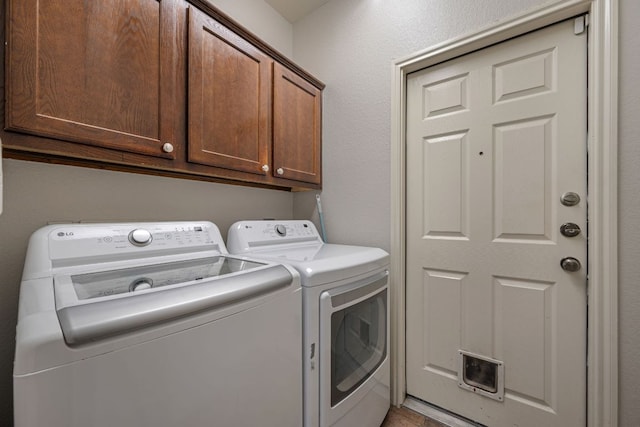 4308 Canyon Glen Cir, Austin, TX 78732 - washroom featuring separate washer and dryer and cabinet space