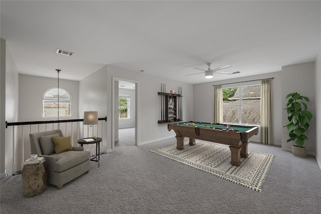 4308 Canyon Glen Cir, Austin, TX 78732 - game room with plenty of natural light, billiards, and carpet