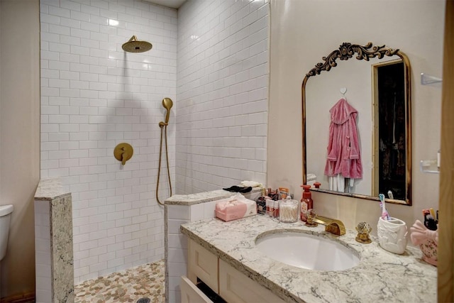 626 Sparta Field Rd, Waelder, TX 78959 - bathroom with vanity and walk in shower