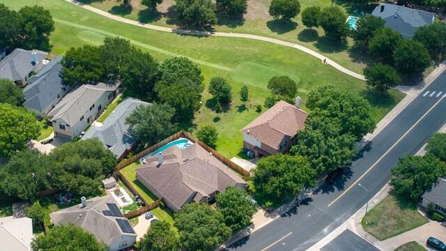 11037 River Plantation Dr, Austin, TX 78747 - aerial perspective of suburban area with a golf club