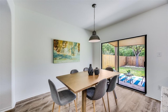 14605 Naruna Way, Pflugerville, TX 78660 - dining space featuring light wood-style floors and baseboards