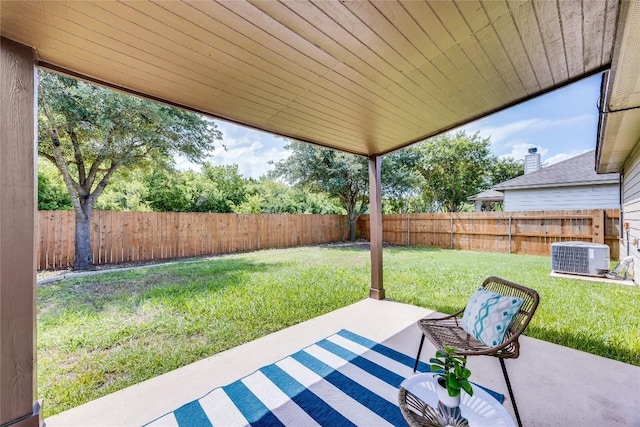 14605 Naruna Way, Pflugerville, TX 78660 - view of patio / terrace featuring central AC