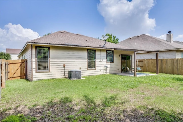 14605 Naruna Way, Pflugerville, TX 78660 - back of house featuring central AC and a patio area