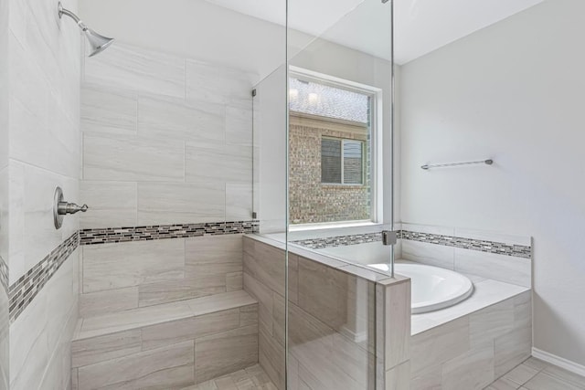 505 Fair Oaks Dr, Georgetown, TX 78628 - bathroom with a shower stall and a garden tub