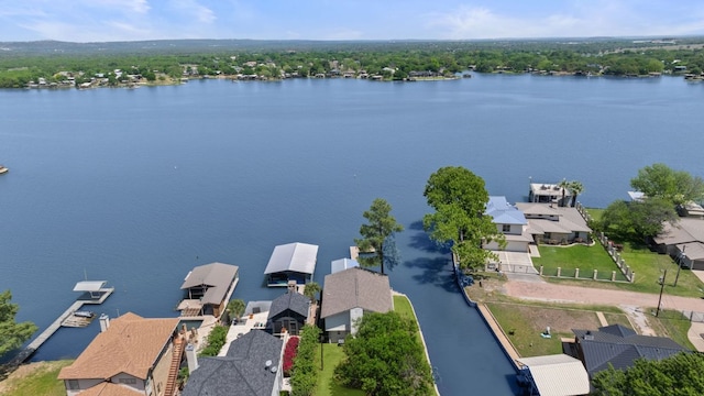 515 Circle Dr, Sunrise Beach, TX 78643 - aerial view of residential area with a nearby body of water