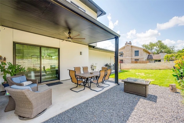13209 Mansfield Dr, Austin, TX 78732 - view of patio with ceiling fan