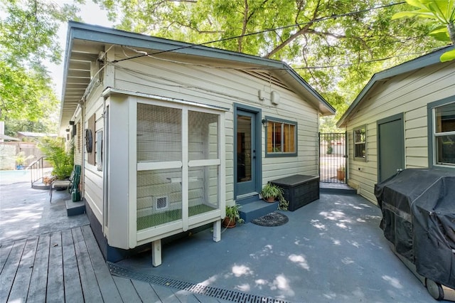 2301 Del Curto Rd, Austin, TX 78704 - view of side of home featuring a wooden deck