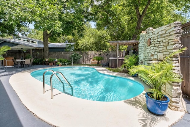 2301 Del Curto Rd, Austin, TX 78704 - view of swimming pool featuring a fenced backyard and a patio area