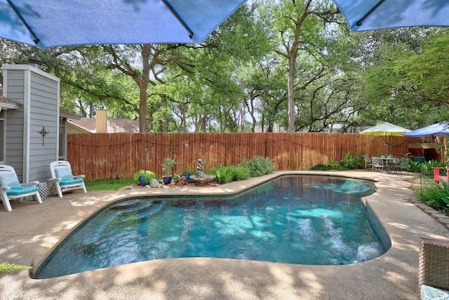 13210 Dime Box Trl, Austin, TX 78729 - view of pool with a fenced backyard and a patio
