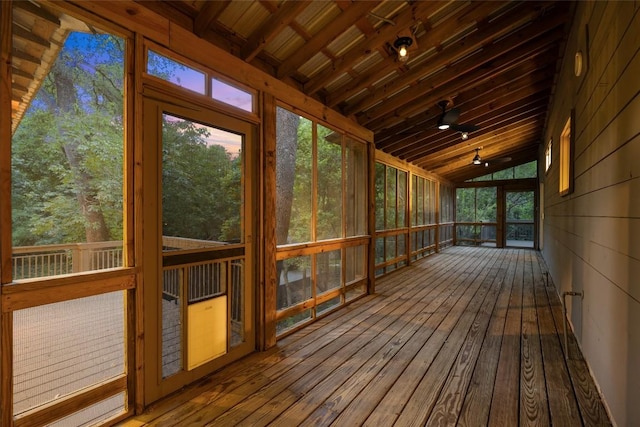 5902 Tumbling Cir, Austin, TX 78731 - unfurnished sunroom featuring lofted ceiling
