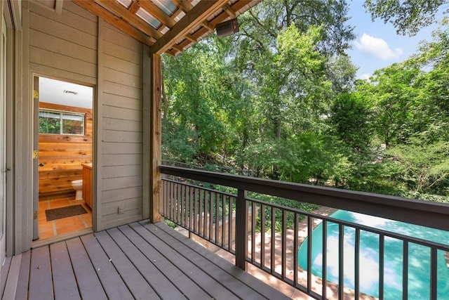 5902 Tumbling Cir, Austin, TX 78731 - view of wooden deck