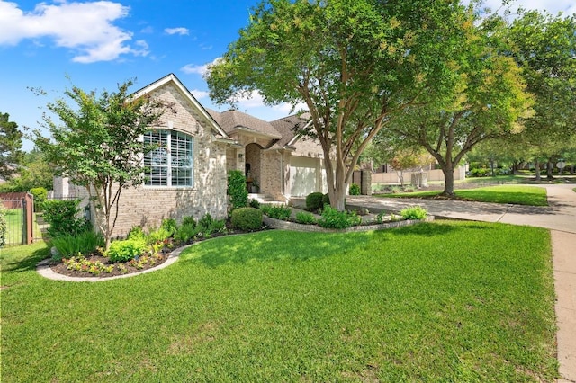 10239 Scull Creek Dr, Austin, TX 78730 - view of front facade featuring brick siding and concrete driveway