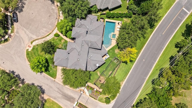 3604 Shady Creek Cv, Austin, TX 78746 - aerial view of a pool area