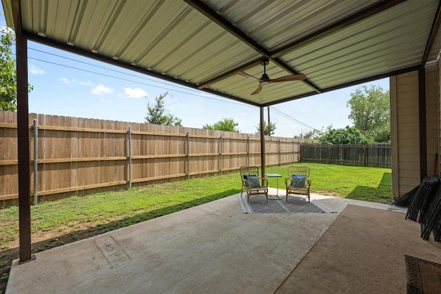 122 Retama Dr, Georgetown, TX 78626 - view of patio with a ceiling fan