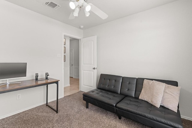 609 Ibis Falls Loop, Jarrell, TX 76537 - home office with carpet flooring, ceiling fan, and baseboards