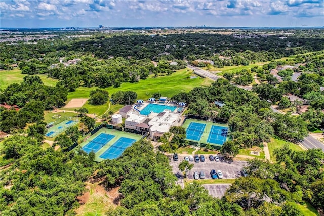 12910 Steeple Chase Dr, Austin, TX 78729 - aerial view of a pool area