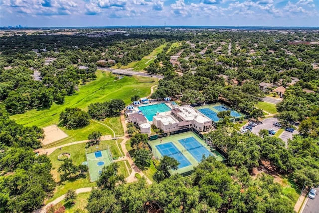 12910 Steeple Chase Dr, Austin, TX 78729 - drone / aerial view of a pool area