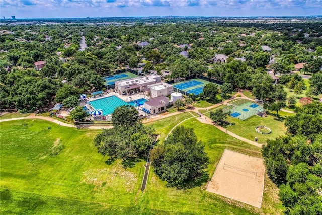 12910 Steeple Chase Dr, Austin, TX 78729 - aerial view of a pool
