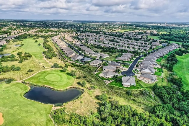 318 Fairway Ridge Rd, Georgetown, TX 78633 - aerial view of property and surrounding area featuring nearby suburban area, a nearby body of water, and a golf course