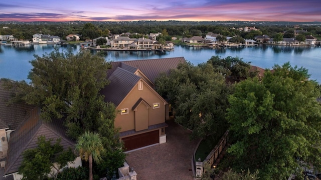 101 Matern Ct, Horseshoe Bay, TX 78657 - aerial view at dusk of a water view