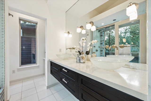 133 Frederick St Unit A, Austin, TX 78704 - full bath featuring double vanity and tile patterned flooring