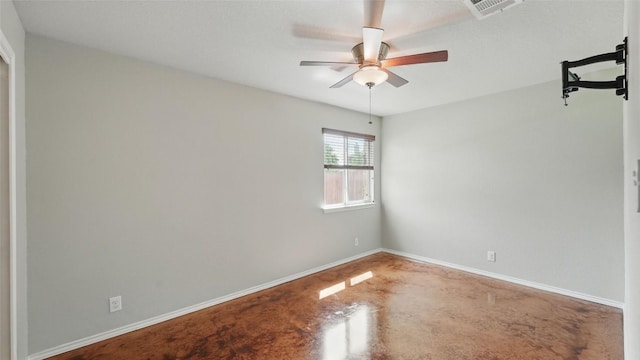 878 Avery Pkwy, New Braunfels, TX 78130 - unfurnished room featuring concrete floors, ceiling fan, and baseboards