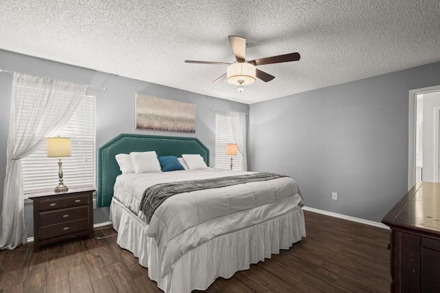 4019 Iriona Bnd, Austin, TX 78749 - bedroom featuring wood finished floors, ceiling fan, and a textured ceiling