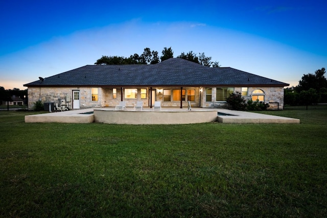 110 Starlight Trl, Georgetown, TX 78633 - rear view of property featuring a patio area and stone siding