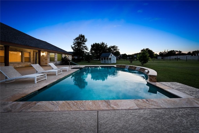 110 Starlight Trl, Georgetown, TX 78633 - outdoor pool with an outdoor structure and a patio area