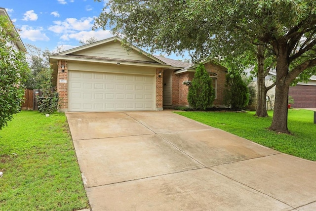 3817 Blue Mountain Path, Round Rock, TX 78681 - single story home featuring brick siding, concrete driveway, and a garage