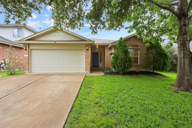 3817 Blue Mountain Path, Round Rock, TX 78681 - view of front of property featuring concrete driveway, brick siding, and an attached garage