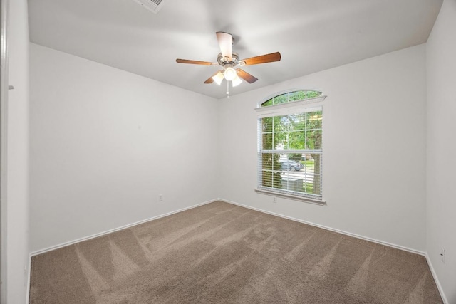 3817 Blue Mountain Path, Round Rock, TX 78681 - carpeted spare room with a ceiling fan and baseboards