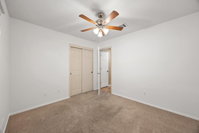 3817 Blue Mountain Path, Round Rock, TX 78681 - unfurnished bedroom with carpet floors, a closet, and ceiling fan