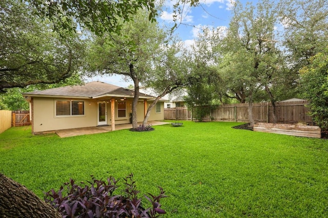 3817 Blue Mountain Path, Round Rock, TX 78681 - fenced backyard with a patio area