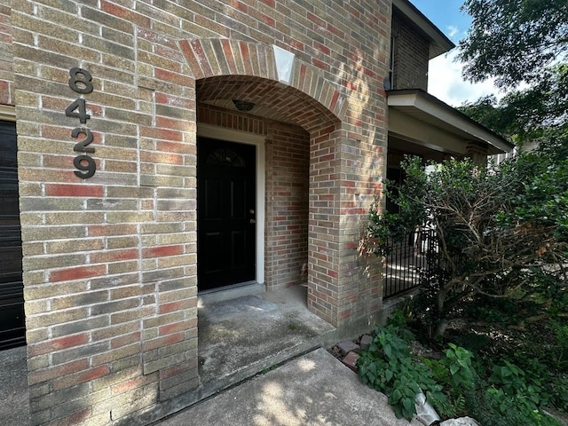 8429 Steamline Cir, Austin, TX 78745 - property entrance featuring brick siding