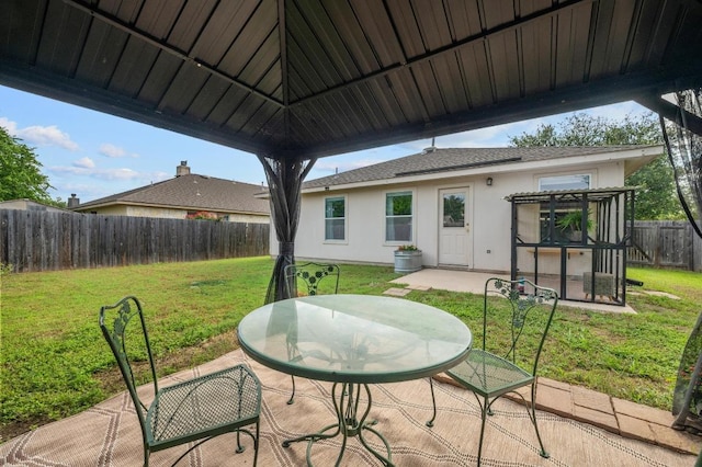 626 Goldenrod St, Kyle, TX 78640 - view of patio with a gazebo and outdoor dining space