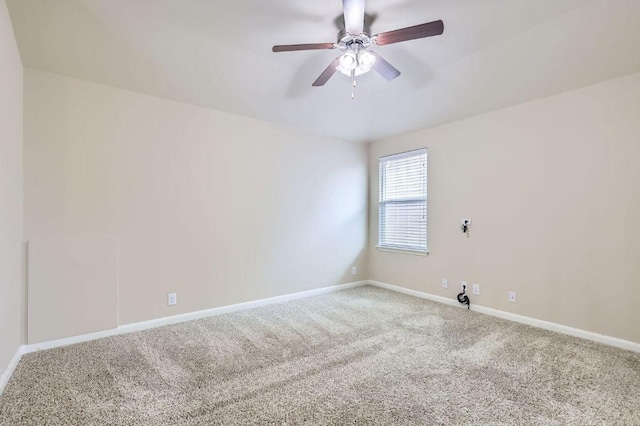 8521 White Ibis Dr, Austin, TX 78729 - carpeted spare room with a ceiling fan and baseboards