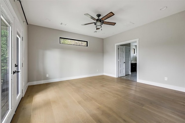 18700 Venture Dr, Point Venture, TX 78645 - unfurnished room with ceiling fan and light wood-style flooring