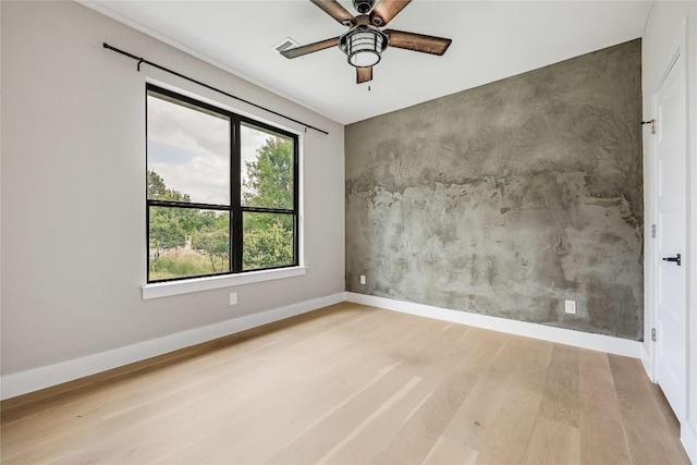 18700 Venture Dr, Point Venture, TX 78645 - empty room featuring wood finished floors and ceiling fan