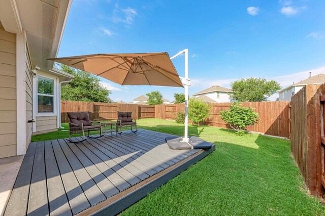 133 Free Stone Dr, Georgetown, TX 78628 - view of yard with a wooden deck